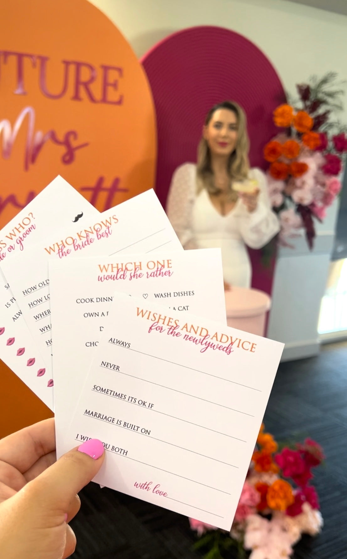 Bridal Shower Game Cards quality cardstock