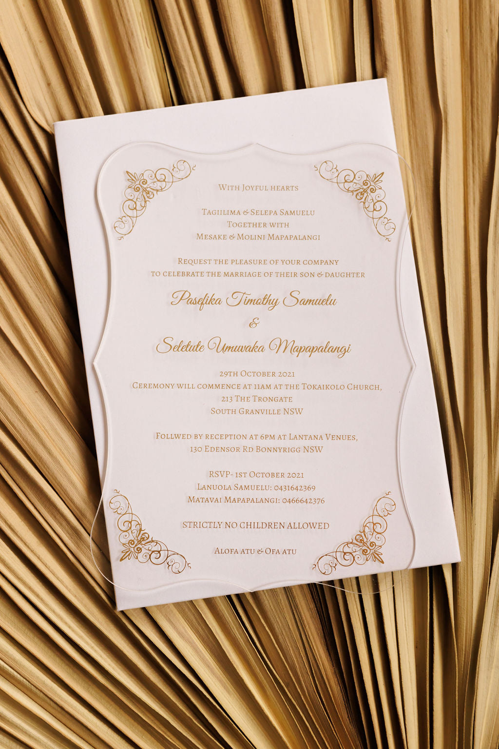 Acrylic Invitations